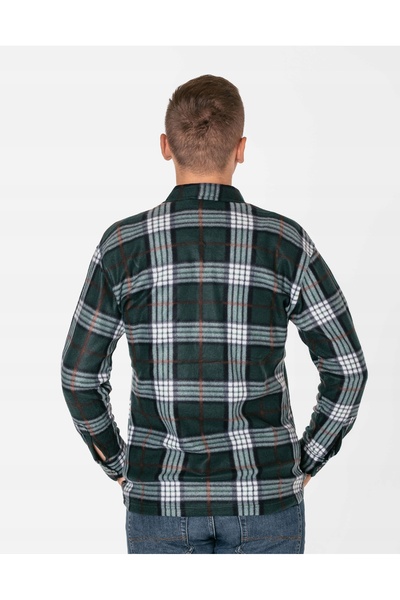 NO BRAND Cămașă groasă și călduroasă din fleece pentru bărbați, căptușită cu ...