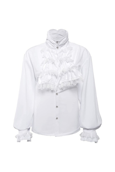 NO BRAND Costum de nobil Frac Cămașă Prinț Aristocrat Judecător Baroc Lord 3X...