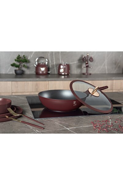 NO BRAND Wok cu capac Berlingerhaus 28 cm Antiaderent Bh-8034