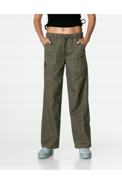 NO BRAND Pantaloni de damă largi, lejeri, cargo suedezi 10207-3 W31