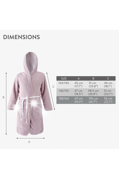NO BRAND Halat de baie moale, din fleece, pentru copii, înălțime 158-164 cm