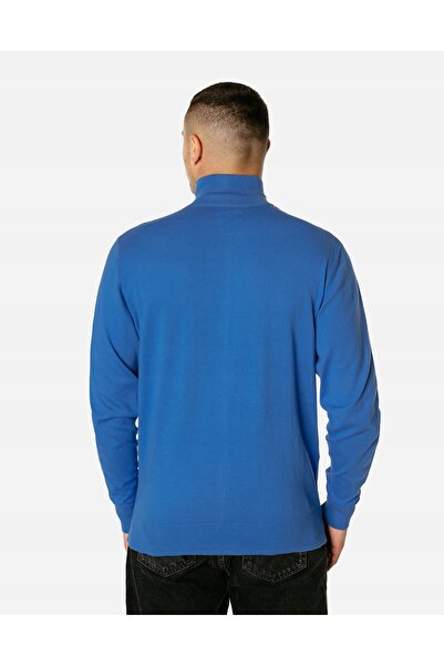 NO BRAND Cardigan elegant subțire pentru bărbați, cu fermoar, guler semi-înal...