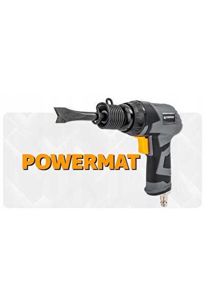 Powermat Ciocan pneumatic de impact pentru tablă, tip pistol + 4 vârfuri de t...