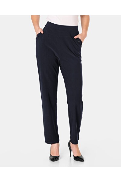 NO BRAND Pantaloni eleganți de damă, mărime mare, formali, tip țigară, cu tal...