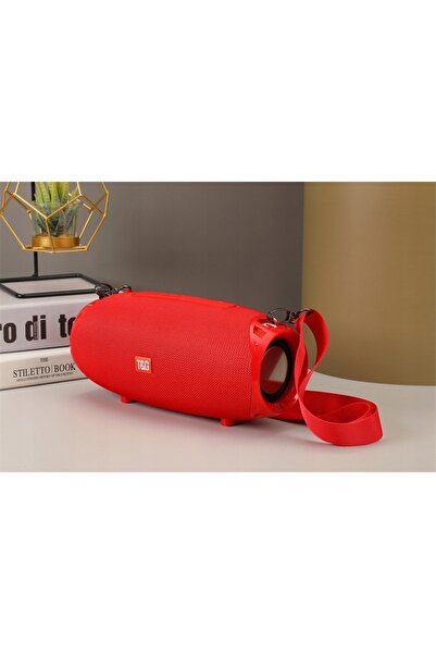 NO BRAND T&G TG534 Boxă wireless cu bas, radio, Bluetooth și microfon, roșie