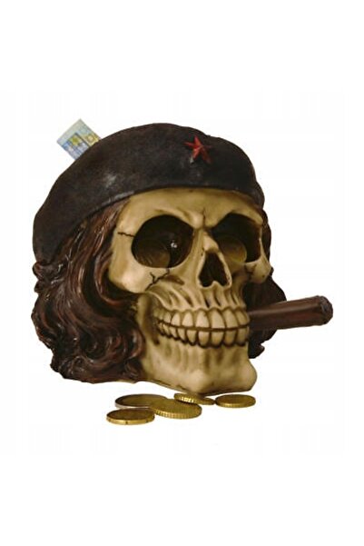 NO BRAND Breloc schelet războinic pentru libertate, cu țigară și stea roșie.