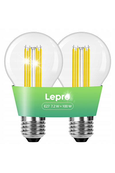 NO BRAND Bec LED E27 A60 7.2W = 100W 211Lm/W 2700K 1521Lm Lumină Caldă Clasa ...