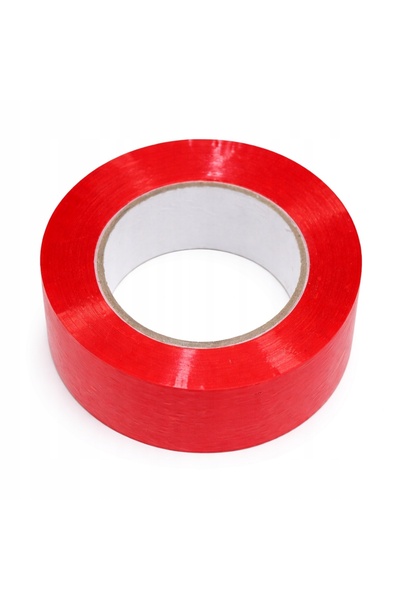 NO BRAND Bandă de ambalare adezivă roșie 48mm 200m, puternică, acrilică, auto...