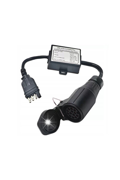 NO BRAND Adaptor Convertor SUA 4 pini la UE 13 pini pentru priză remorcă / câ...