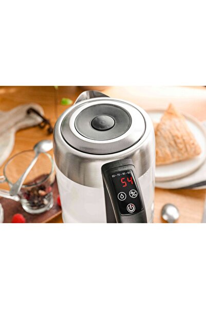 NO BRAND Fierbător electric din sticlă 1,7L 2200W cu iluminare de fundal și c...