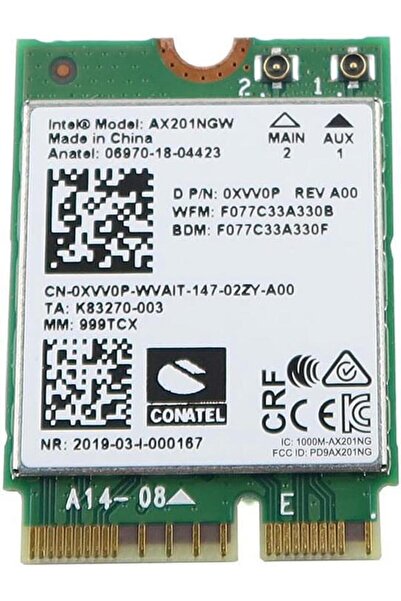 Intel Placă de rețea Wi-Fi 6 AX201