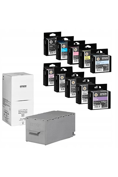 NO BRAND 10X Noi T46S Epson Surecolor Sc-P700 + Rezervor de cerneală rezidual...