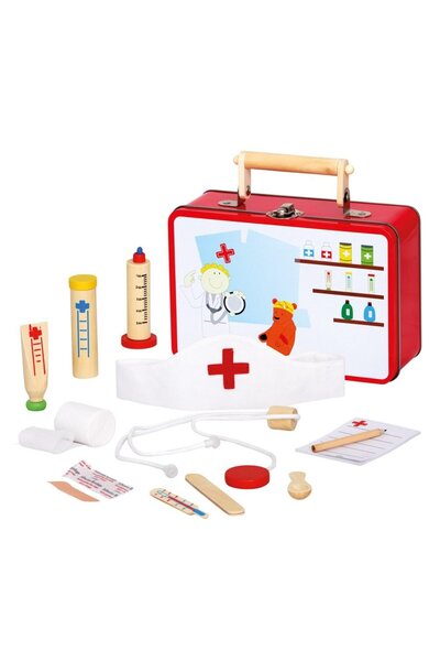 NO BRAND Kit valiză mică de doctor cu stetoscop de jucărie
