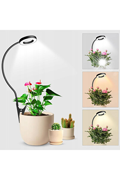 NO BRAND Lampă LED pentru plante, spectru complet, temporizator 6/12/16H, cul...