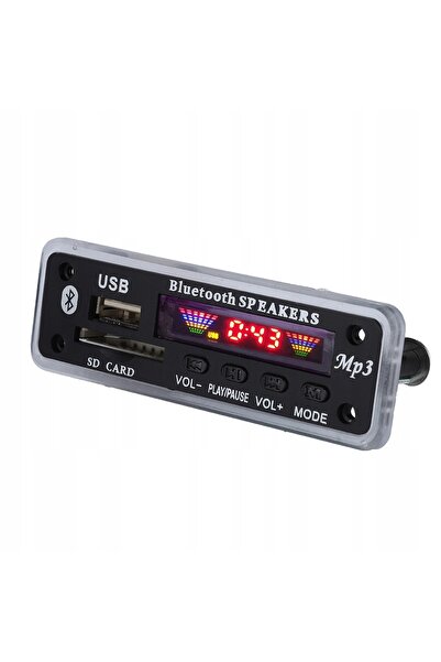 NO BRAND Bluetooth 5.0 Mp3 Aux Radio USB Modul Telecomandă Negru