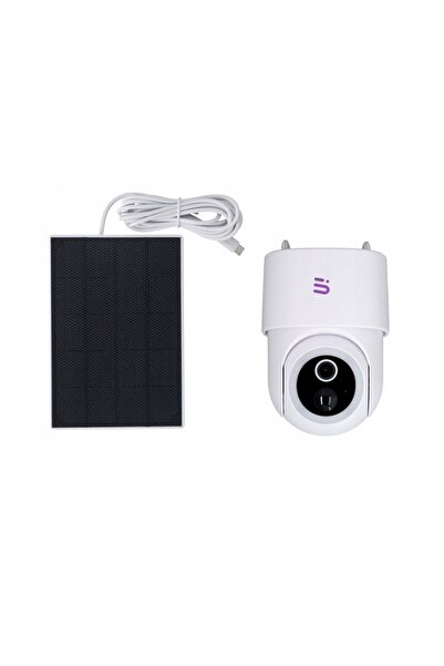 NO BRAND Cameră IP solară rotativă de exterior Wi-Fi cu alarmă și urmărire Tu...