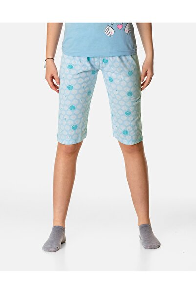 NO BRAND Pijama subțire de damă din bumbac, cu mânecă scurtă și pantaloni scu...