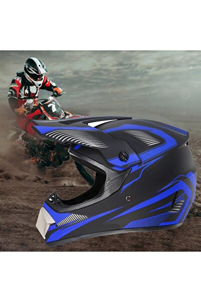 NO BRAND Cască moto cross enduro L 51-58 cm + Ochelari + Mănuși