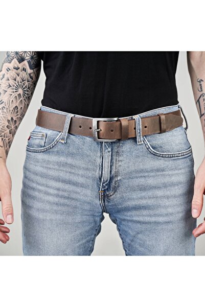 Brødrene Curea de piele pentru bărbați, robustă, lată de 4 cm, pentru pantalo...