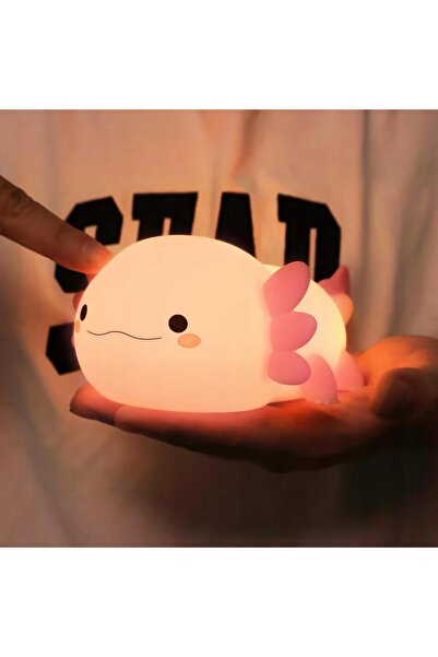 NO BRAND Lampă de veghe Axolotl pentru copii, cu senzor, LED din silicon