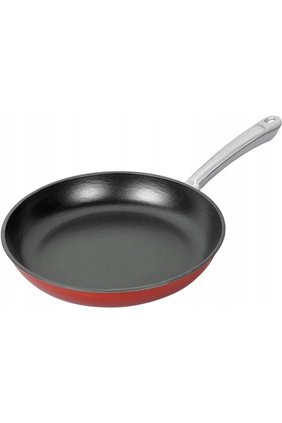 NO BRAND Tigaie din fontă 28 cm roșie