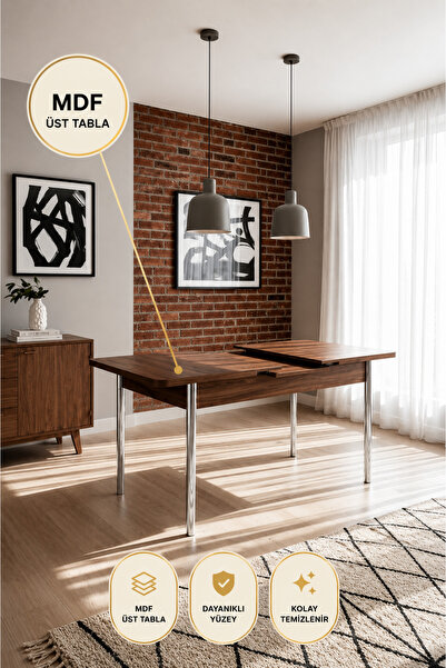 Concept Ayz Home Monera Modern Açılabilir Yemek ve Mutfak Masası – 80x130 cm ...