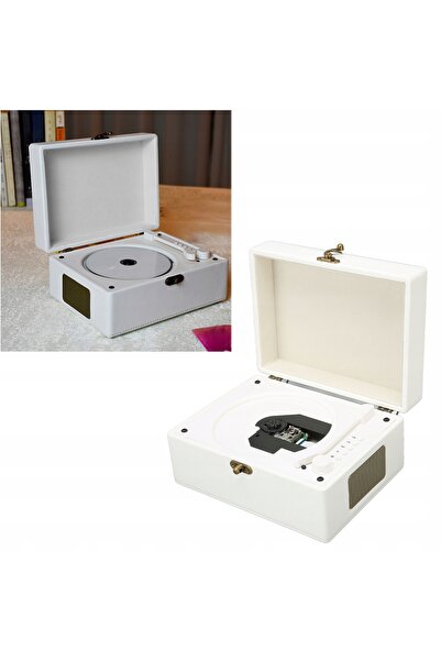 NO BRAND Player MP3 AUX USB alb, CD portabil, boxă Bluetooth