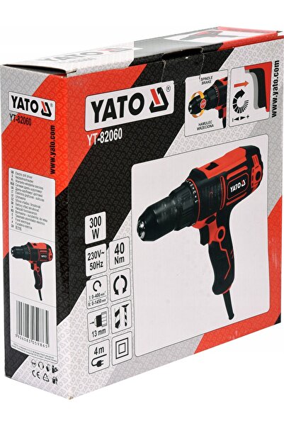 yato Mașină de găurit electrică de 300W, cheie de impact de 40Nm, ambreiaj cu...