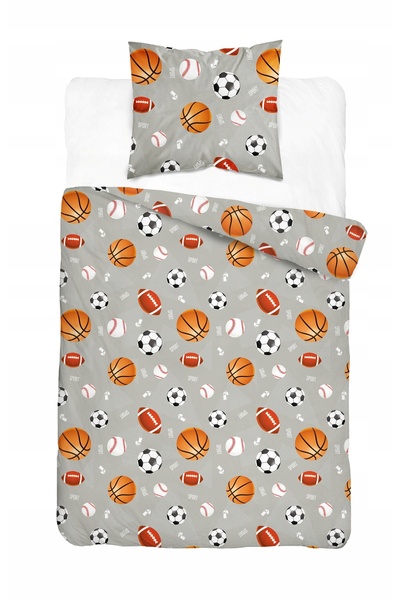 NO BRAND Lenjerie de pat 160X200 Bumbac pentru Copii și Tineri Baschet +Petic...