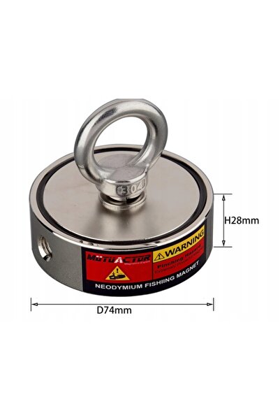 NO BRAND Magnet de neodim 600 kg Frânghie 20m Set Mănuși pentru căutare în ap...