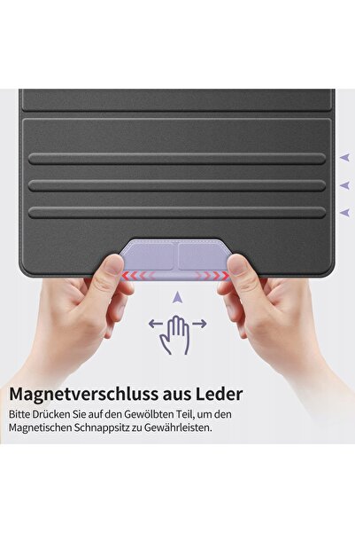 NO BRAND Husă din piele Holimet pentru iPad Pro 12,9'' 6/5/4/3 cu suport Mov ...
