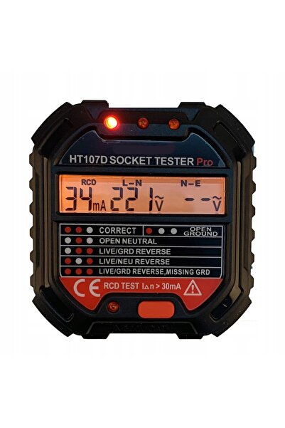 NO BRAND Tester de priză electrică cu ecran LCD