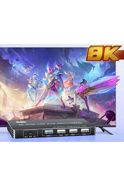 NO BRAND Comutator KVM HDMI 2x1 8K USB 3.0