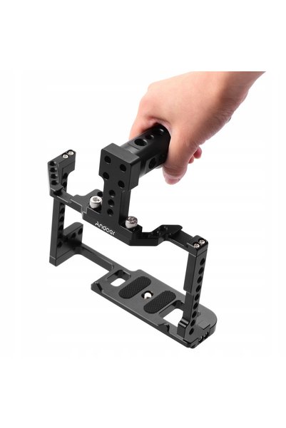 NO BRAND Andoer Cușcă de protecție pentru cameră + Kit mâner superior compati...