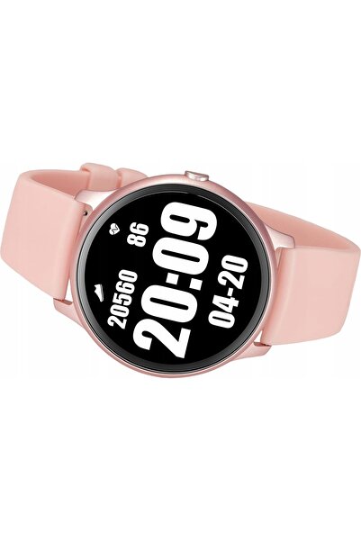 NO BRAND Smartwatch Rubicon Kw13 Roz cu curea de cauciuc
