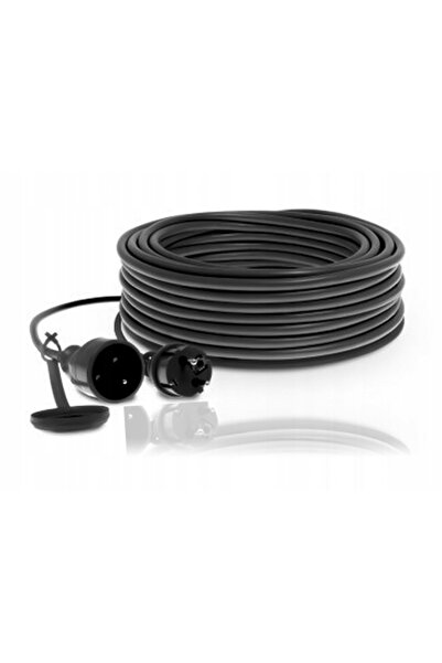 NO BRAND Cablu prelungitor retractabil 40m 3x2,5 mm² din cauciuc 1 priză 2P+T...