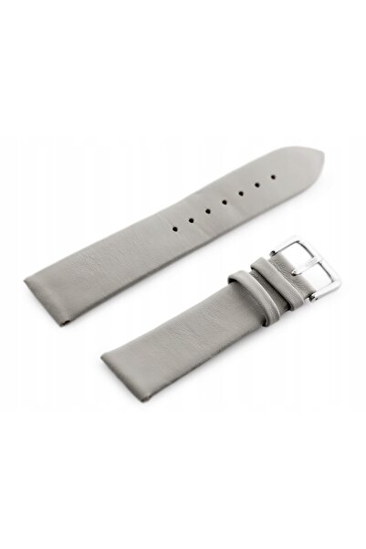 NO BRAND Curea de ceas din piele W86 - Gri - 22mm