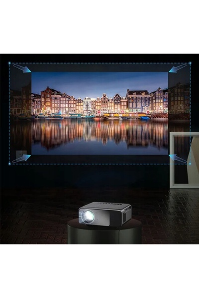 NO BRAND Proiector Android Smart TV Wifi Full HD 13000 Lumeni Zoom 200 " Auto...