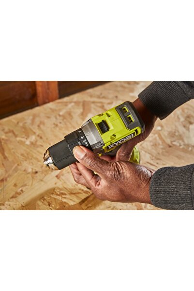 Ryobi Mașină de găurit cu percuție fără fir de 18V, 2 baterii, încărcător, biți