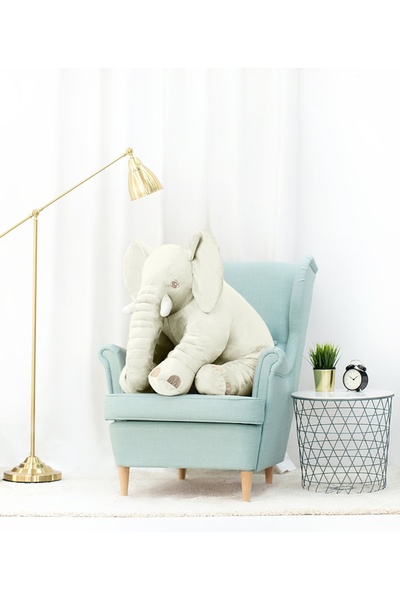 NO BRAND GUSTAV BEAR Elefant mare, jucărie de pluș, pernă de îmbrățișat, 70cm...