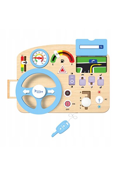 NO BRAND Placă senzorială din lemn pentru copii, tip Montessori Busy Board, c...