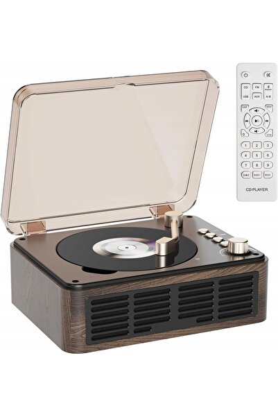 NO BRAND Stil retro Gramofon Radio FM Casetă MP3 CD USB Aux Pilot Hyundai