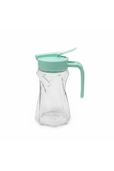 AKDC Shishegaran Glass Oil Dispenser with Flip-Top Lid – 350 ml - Sage Green
