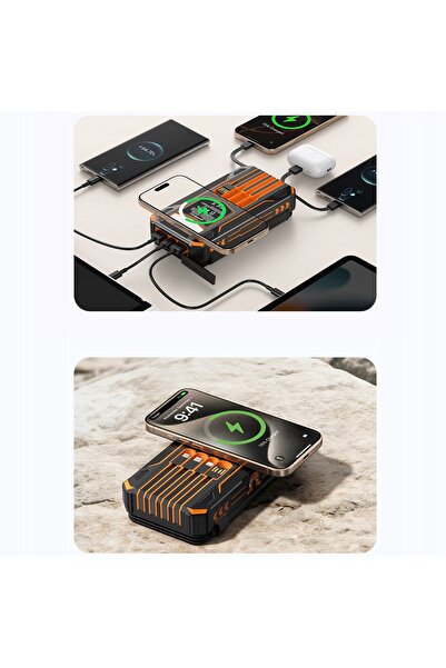 NO BRAND Powerbank Încărcător Solar 27000mAh 2x USB Lanternă