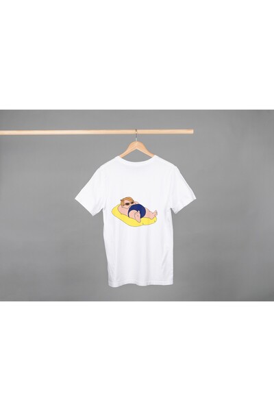 Noname Tricou Unisex Bumbac Premium Casual " Louie pe saltea " Inscriptie