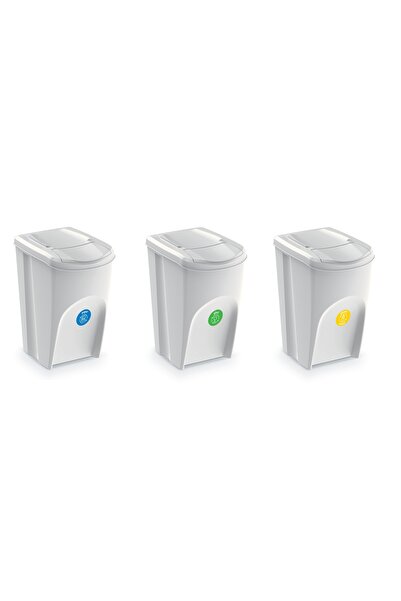 Prosperplast Coșuri pentru separarea deșeurilor, 3x35L, scrumiere