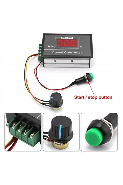 NO BRAND Controler de viteză motor PWM DC 6-60V 30A