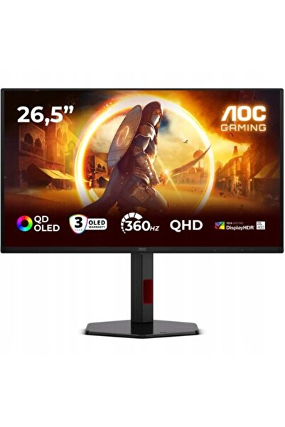 AOCEAN Aoc 26.5 " Q27G4Sdr Qd-Oled Qhd 360Hz 2Xhdmi Dp Hub Monitor
