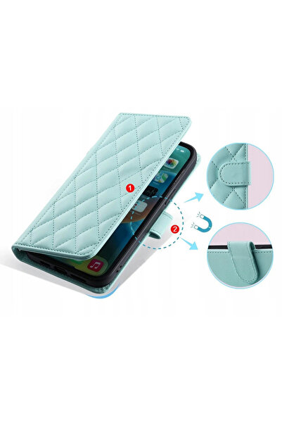 NO BRAND Husă din piele cu clemă tip diamant pentru Samsung Galaxy S24 FE