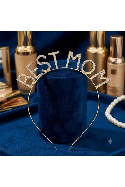 aşkın concept Cinsiyet Partisi ve Babyshower Kristal Taşlı Taç Best Mom Yazıl...